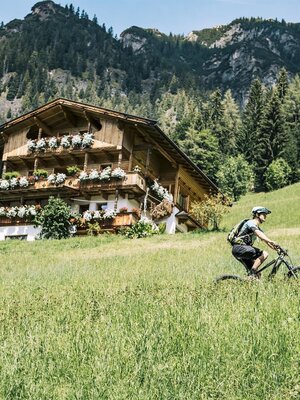 Mountain biker in Alpbach