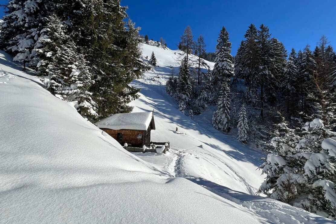 Hösljochkapelle Schneeschuhtour Hösljoch | © Birgit Angermair