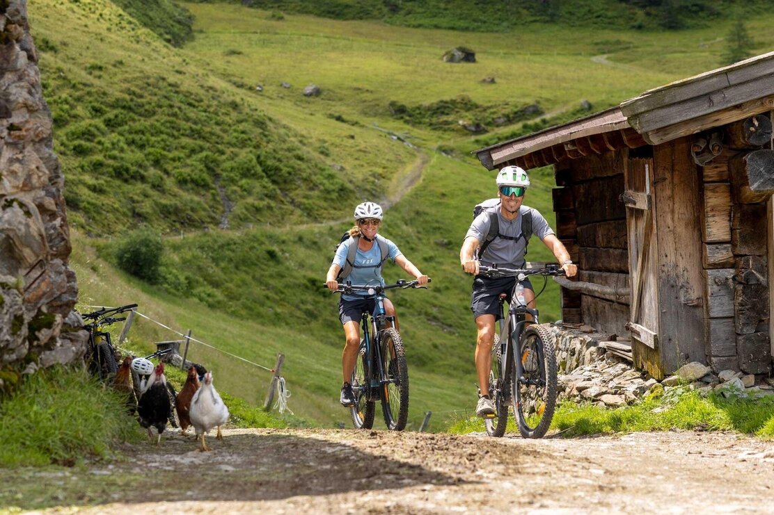 Mountainbiker auf der Farmkehralm | © Mathäus Gartner