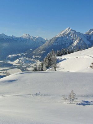 Ausblick vom Plateau des Reither Kogels im Juppi Zauberwald Ausblick vom Plateau des Reither Kogels im Juppi Zauberwald