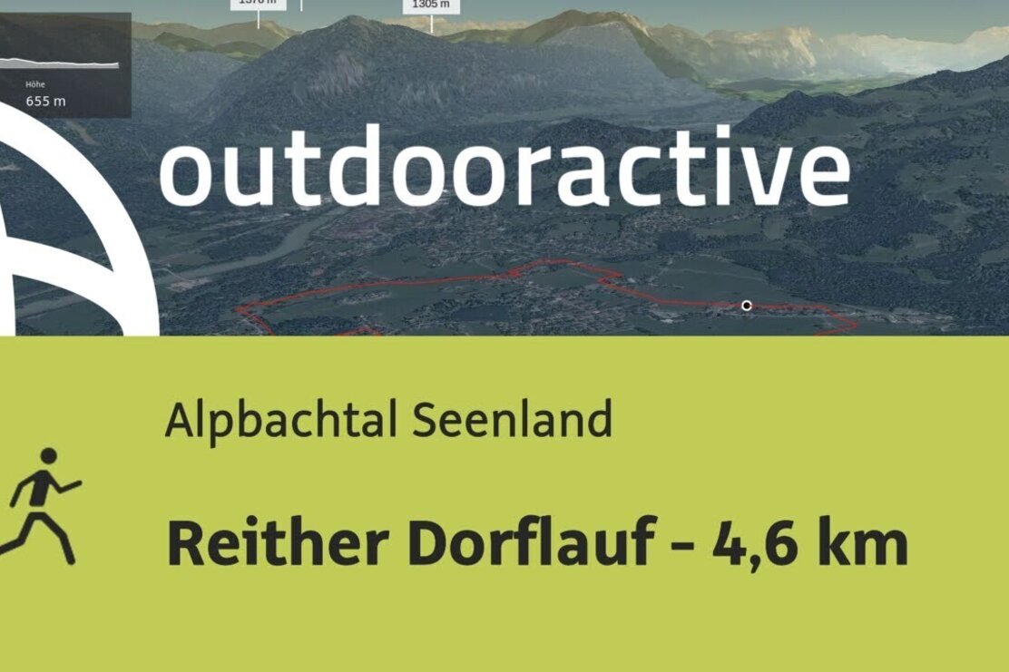 Joggingstrecke im Alpbachtal Seenland: Reither Dorflauf - 4,6 km