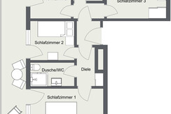 Familienappartement Alpbachtal Plan