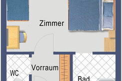 Zimmer Tirol pur skizze