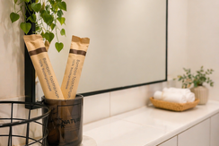 Minimalist spa-like bathroom scene (1)