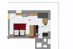 Grundriss Appartement Nr 1 - Luag