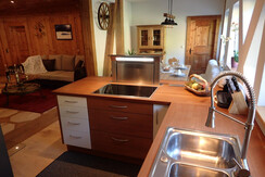 Sink and induction stove